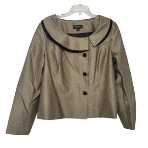 Vtg Isabella Suits Women 18 Round Collar‎ Formal Businescasual Drk Academia Y2K